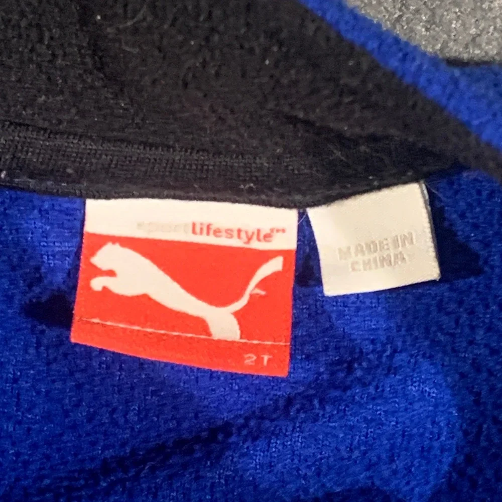 Puma Boy's Size 2T Fleece Tracksuit Set Blue Sweatshirt Pants‎ - Picture 2 of 6